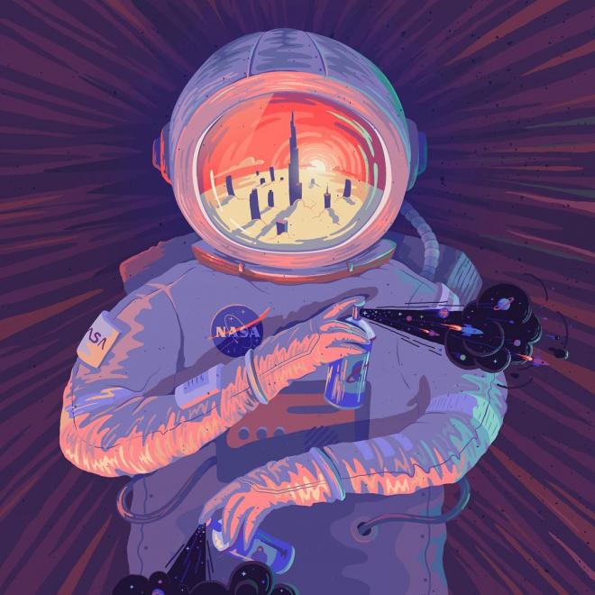 nasa digital art illustration