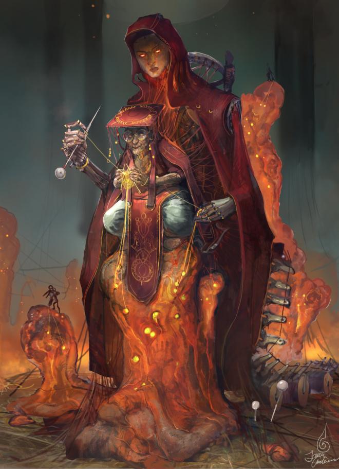 seamstress digital painting game characters