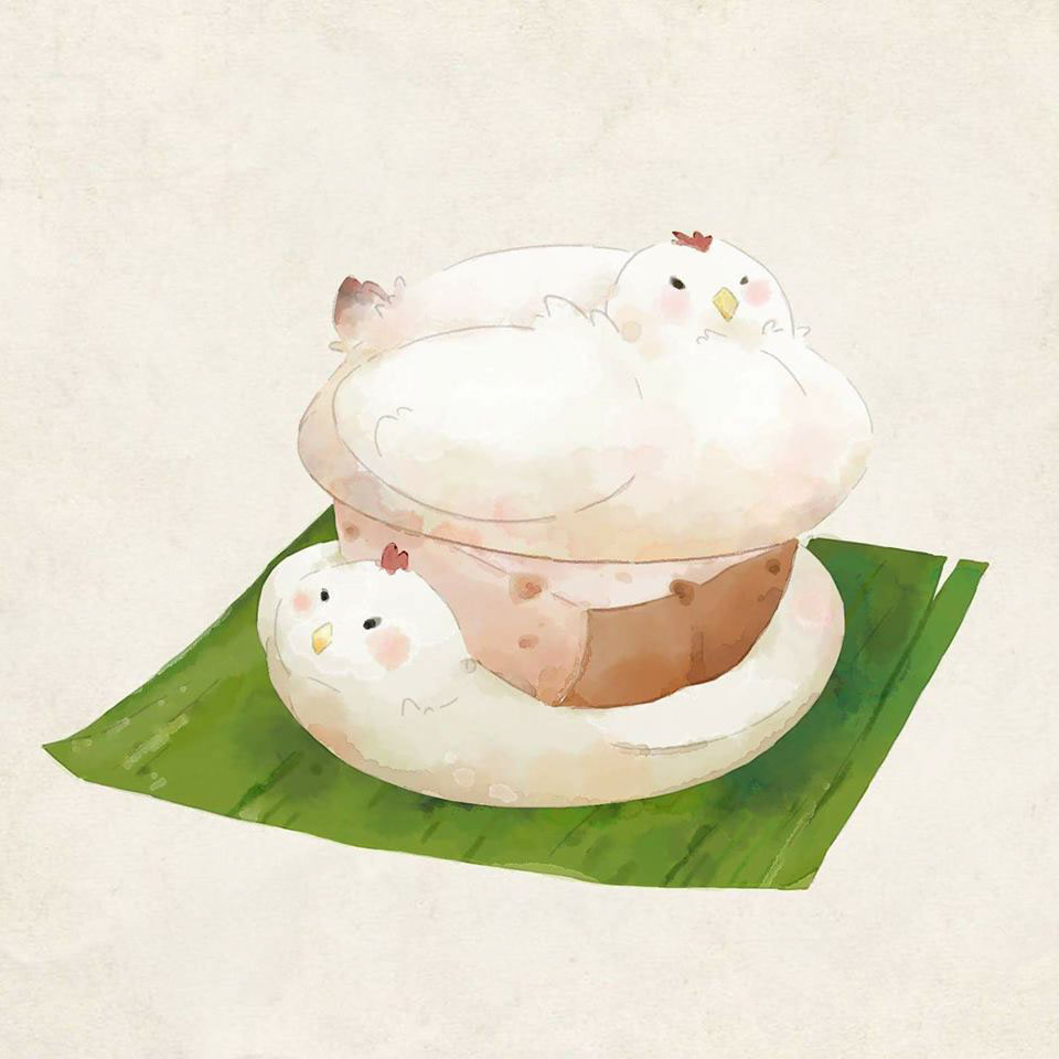 24 rooster digital illustration by mai gyen