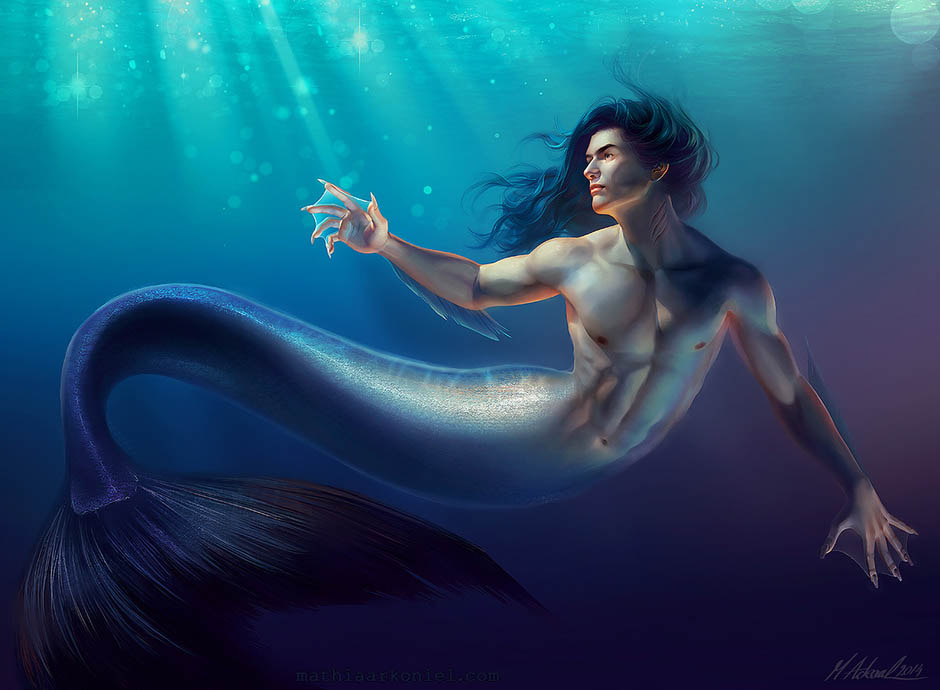 4 mermaid digital art by mathia arkoniel