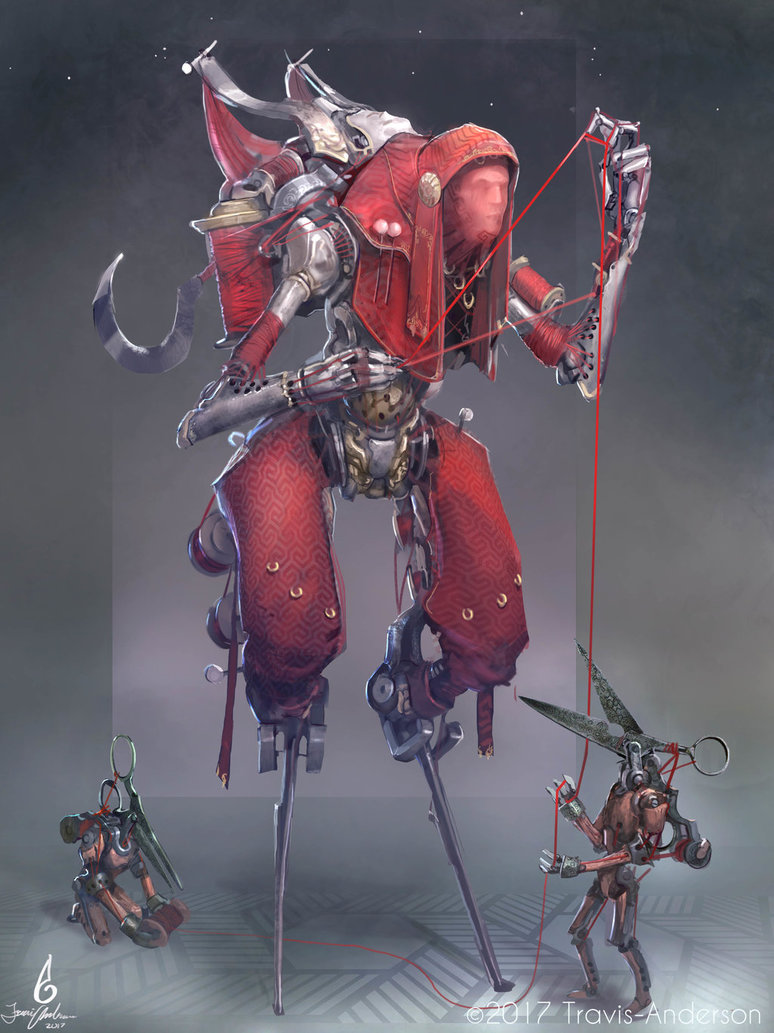 embroider digital painting game characters by travis anderson