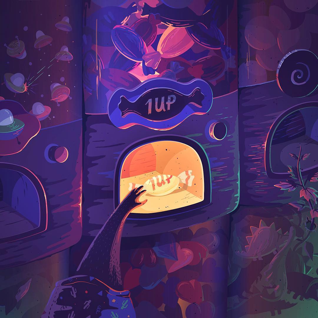 5 hungry digital art illustration by lena vargas afanasieva