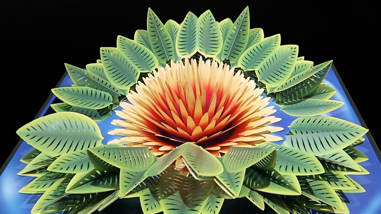 5 paper pop up card sculptures by peter dahmen