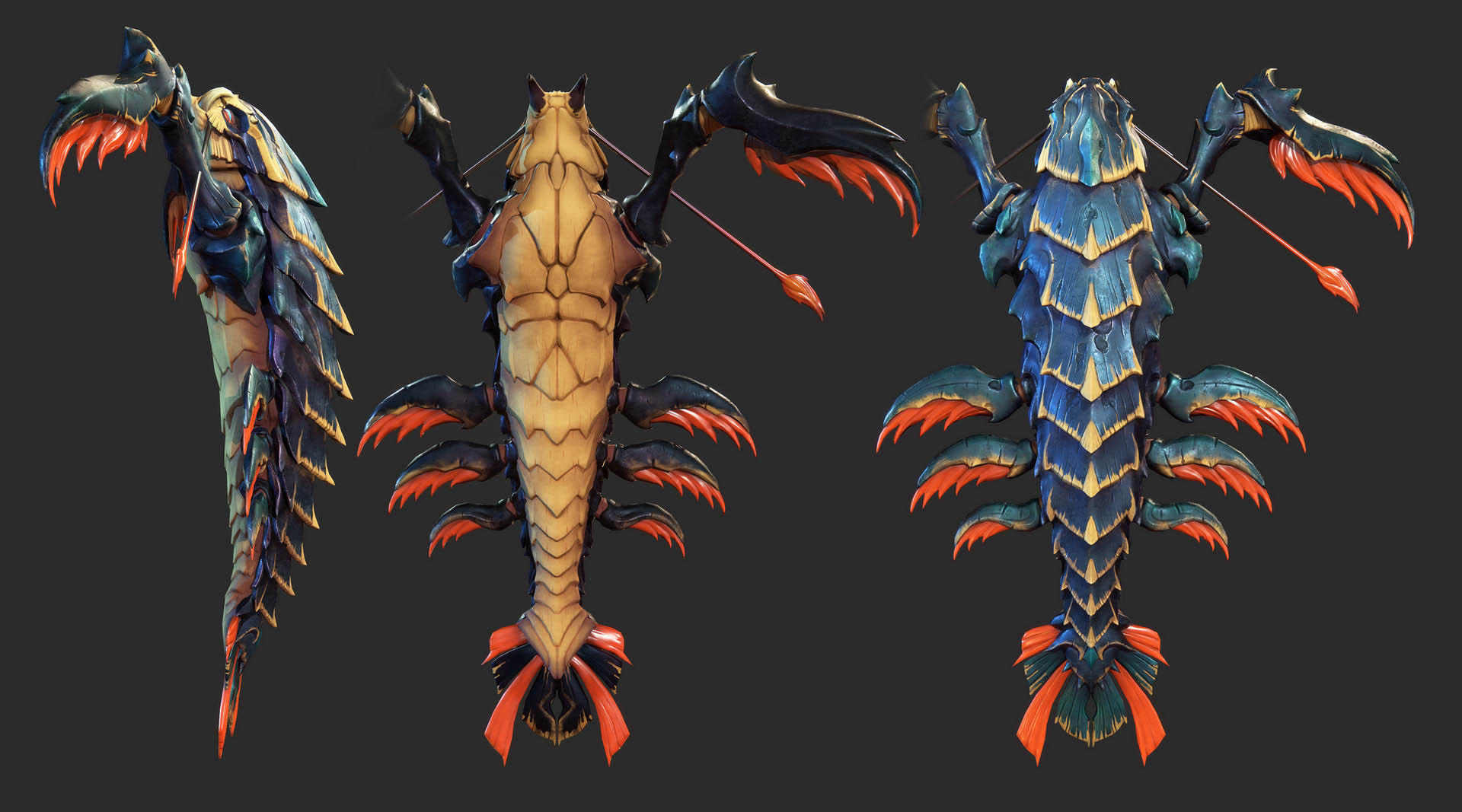 5 shard harrier 3d model by oskar kuijken