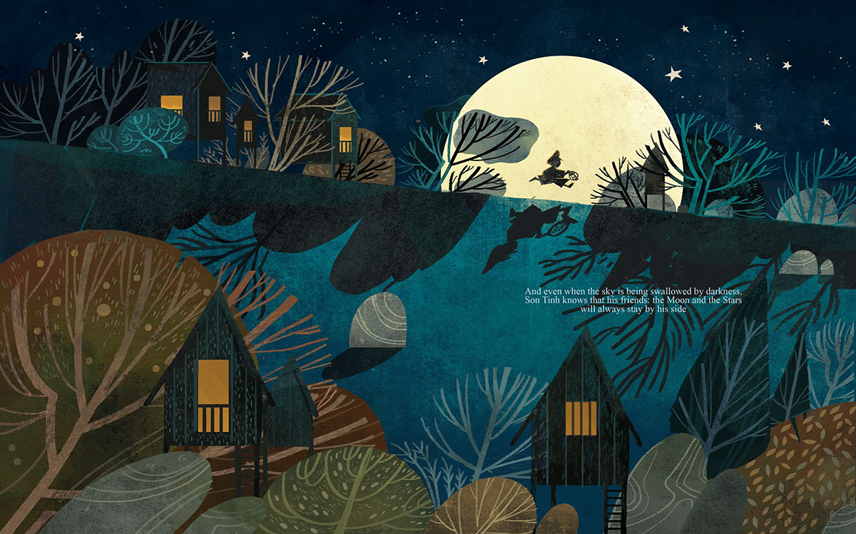 5 son tinh editorial digital illustration by wazza pink