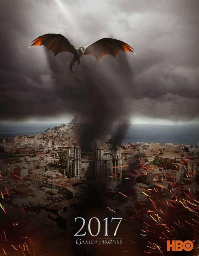 drogon kingslanding game of throne animation