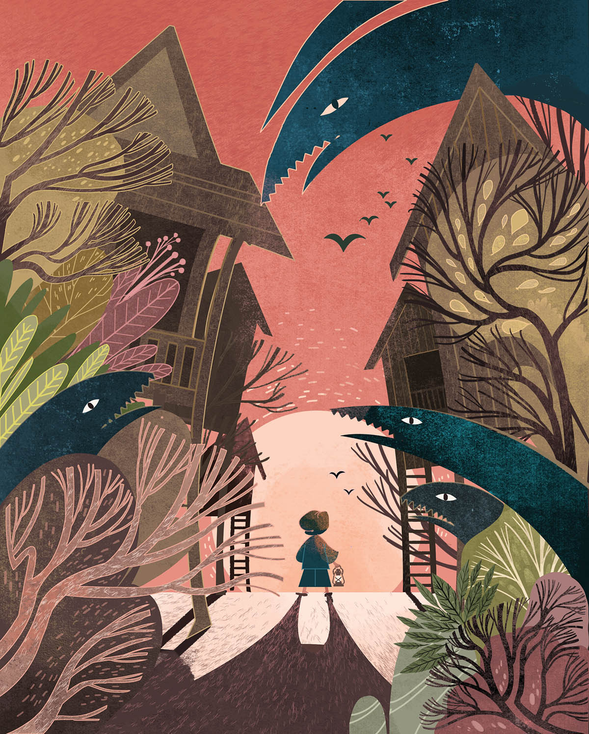 6 son tinh editorial digital illustration by wazza pink