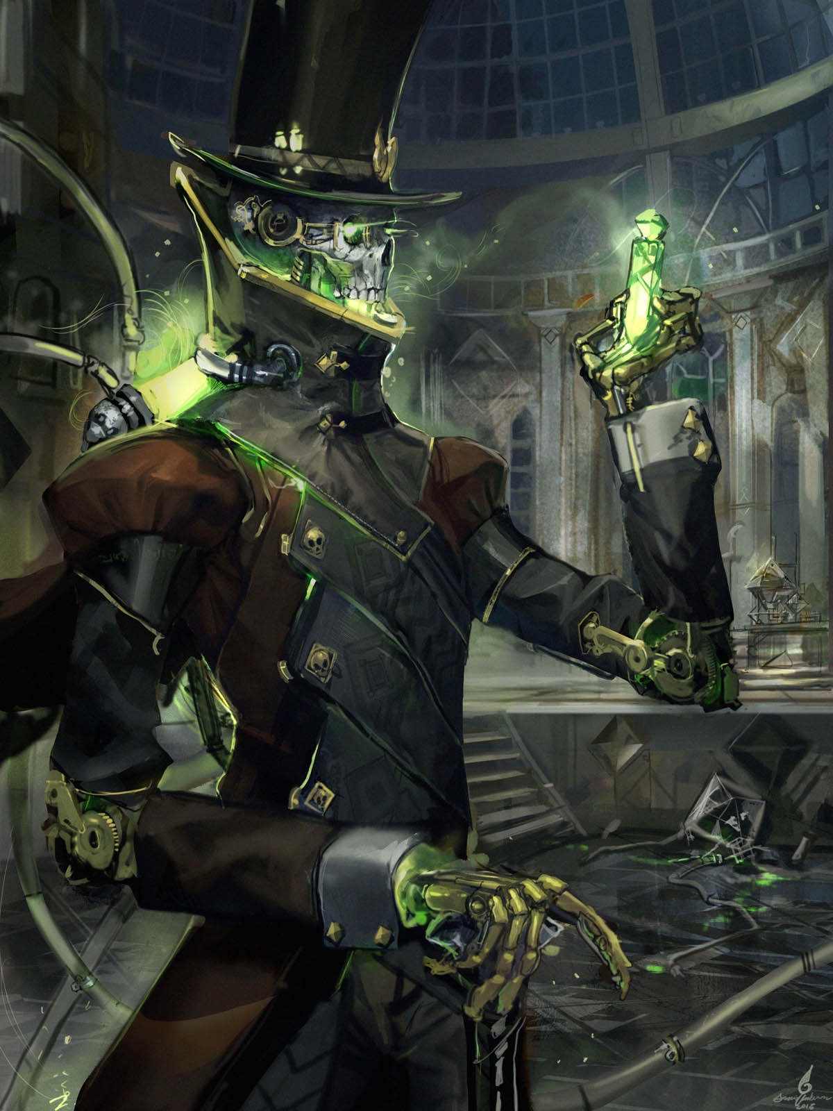 lich digital painting game characters by travis anderson