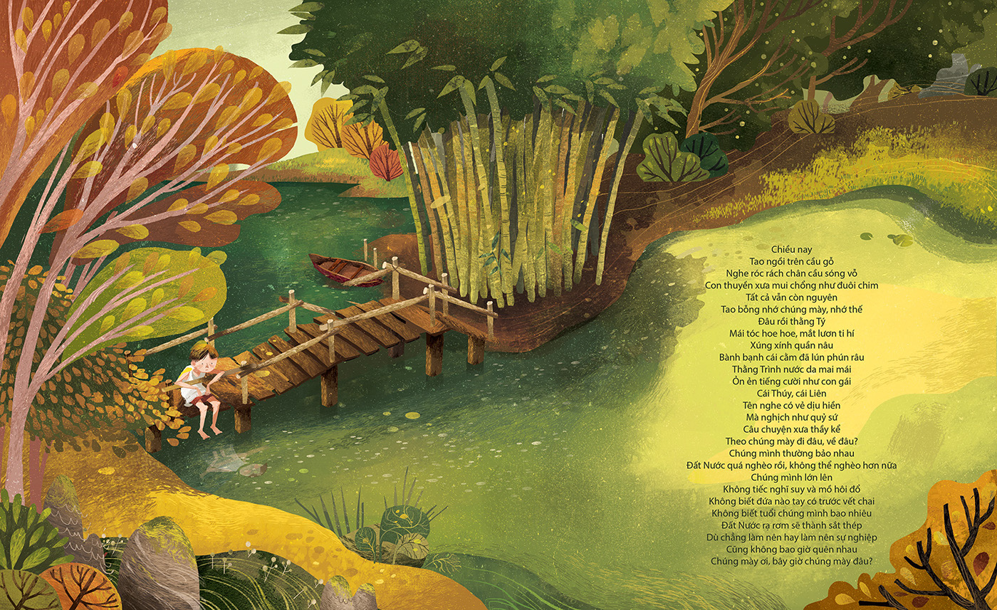 7 poem editorial digital illustration by wazza pink