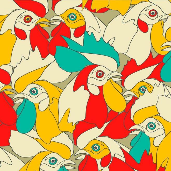 rooster digital illustration