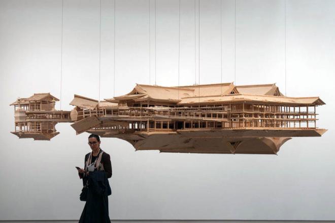 forest upside down sculpture