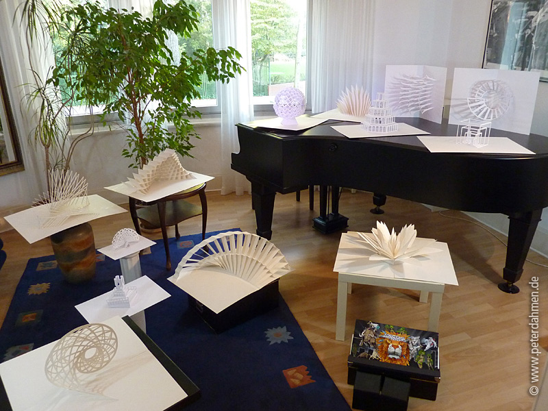 8 paper pop up card sculptures by peter dahmen