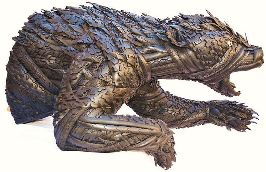 tire sculpture by blake mcfarland