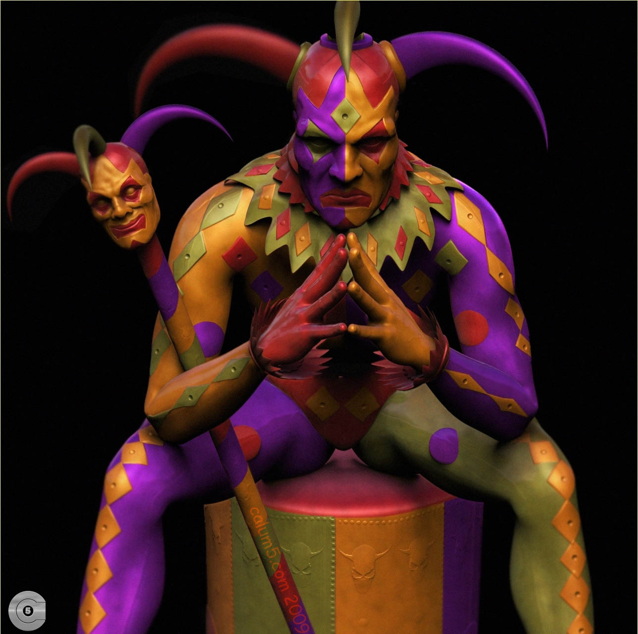 9 monster 3d character design by calum andrews