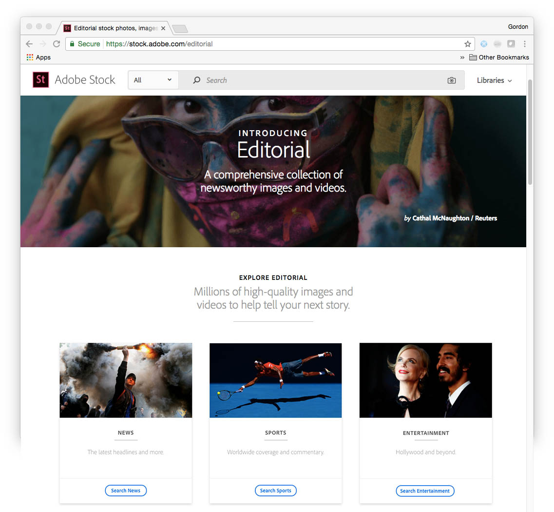 2 editorial landing adobe design