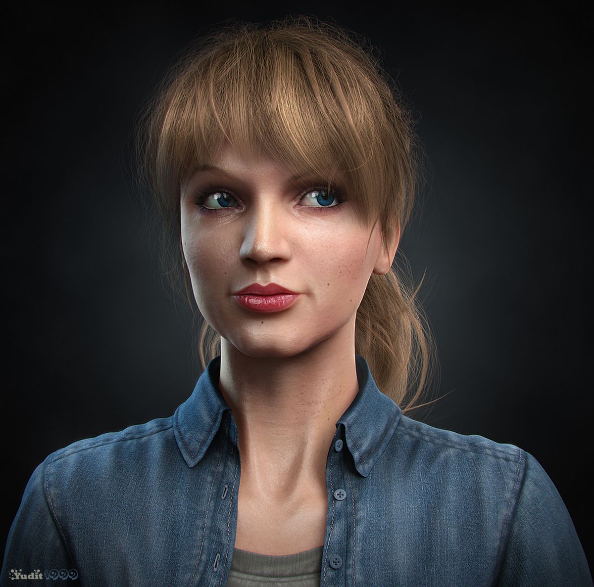 6 girl 3d model character design by yuditya