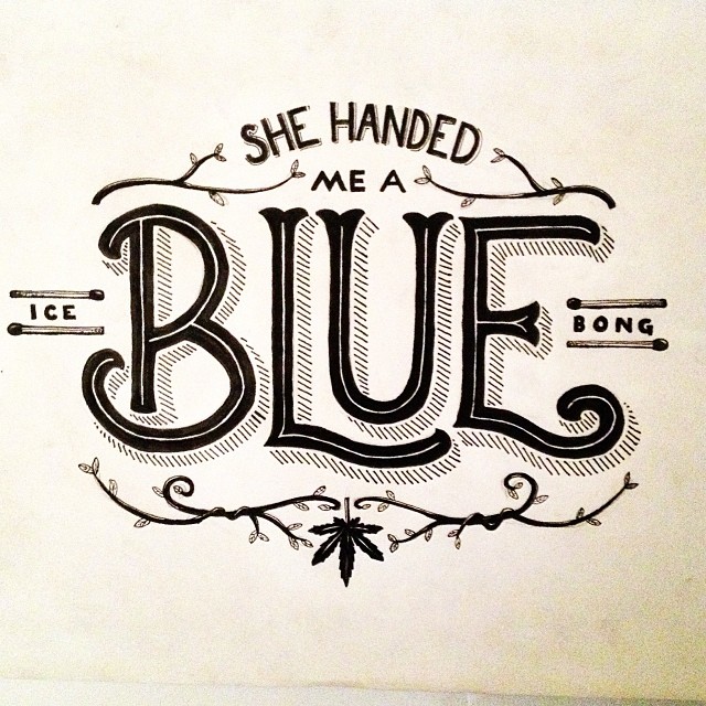 7 blue typography by amadus malmen