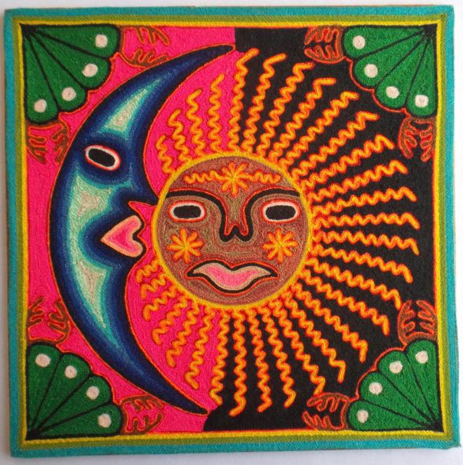 mexican massive mural huichol art