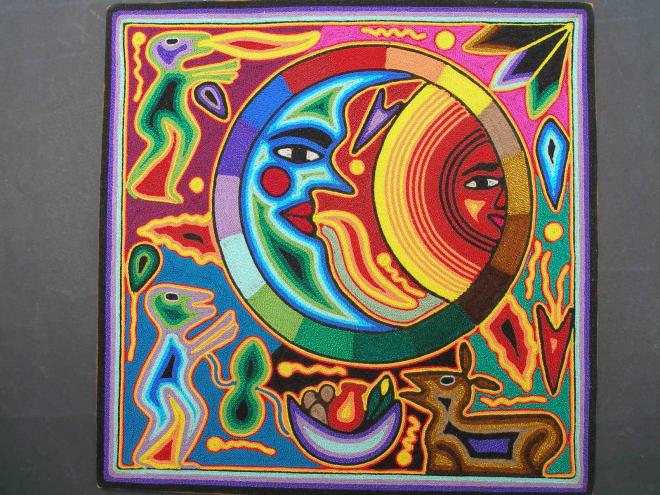 mexican massive mural huichol art