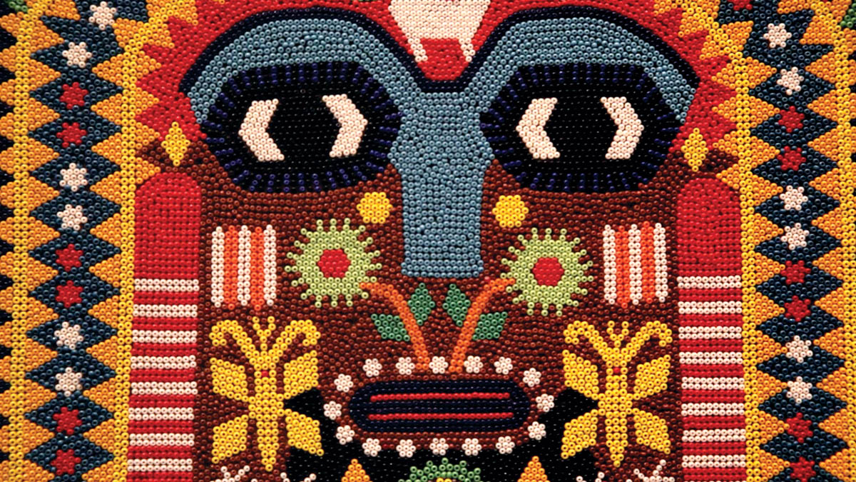 16 beaded massive mural huichol art