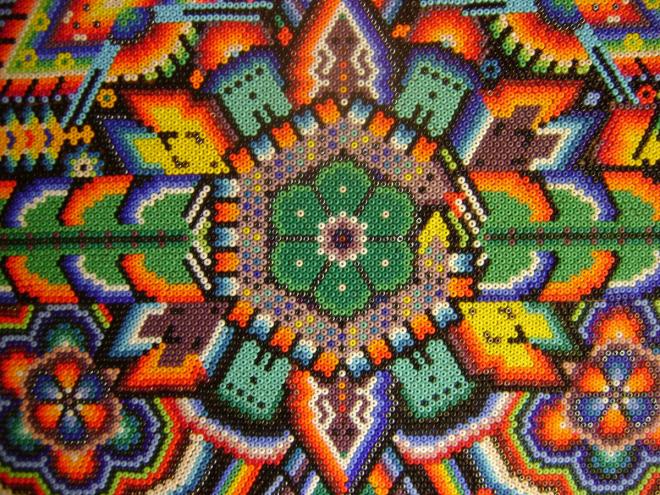 mexican massive mural huichol art