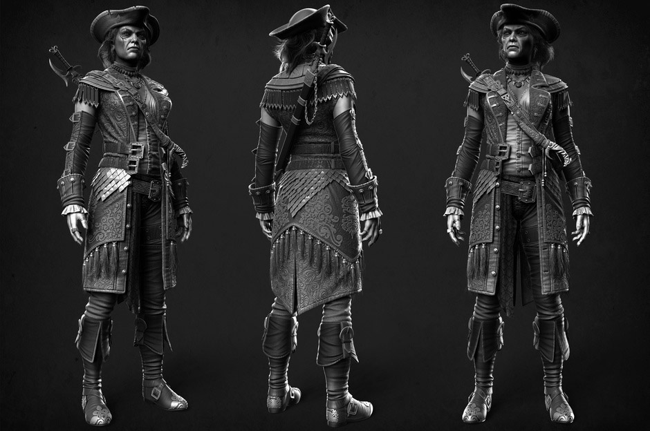 4 queen sea 3d model by damon woods