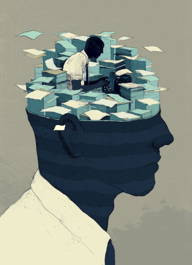 6 editorial digital illustrations by simon