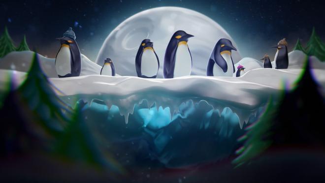 penguins quilling paper art