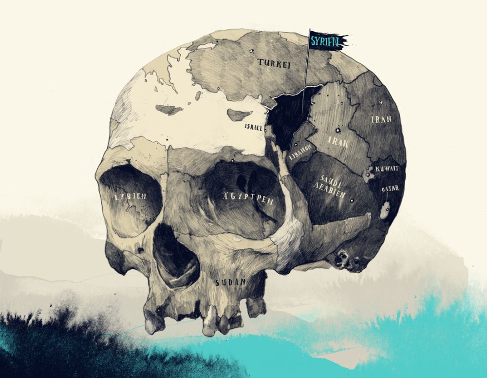8 editorial digital illustrations by simon