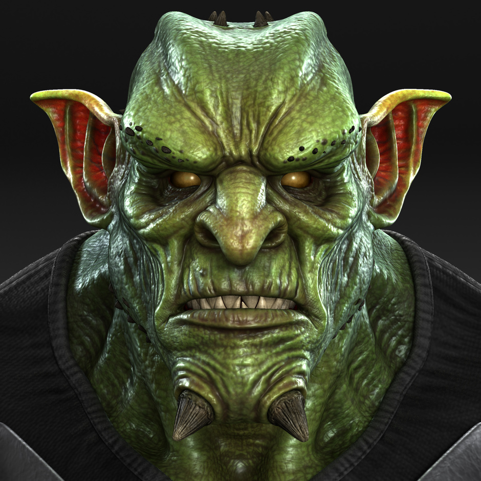 8 green monster 3d model by damon woods