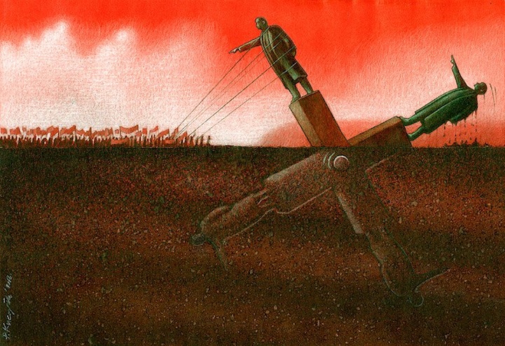 13 satirical creative drawing by pawel kuczynski
