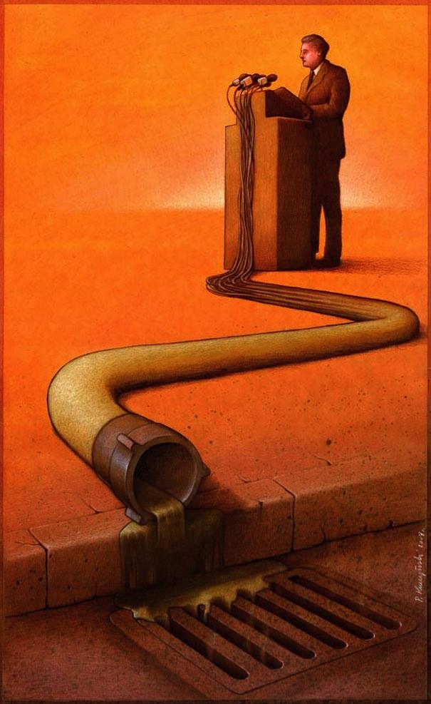 satirical creative drawing