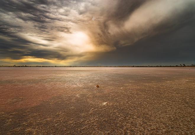 pink lake nature photography