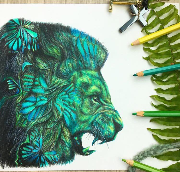 15 surreal color pencil drawing by leona chui