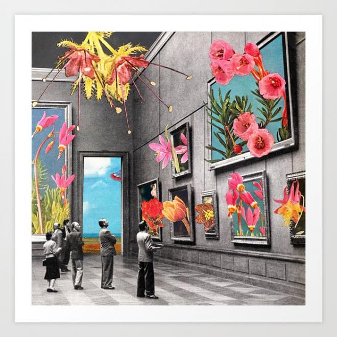 museum surreal photo collage