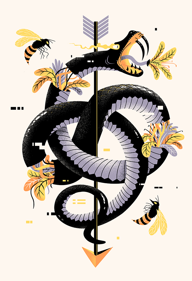 snake digital art