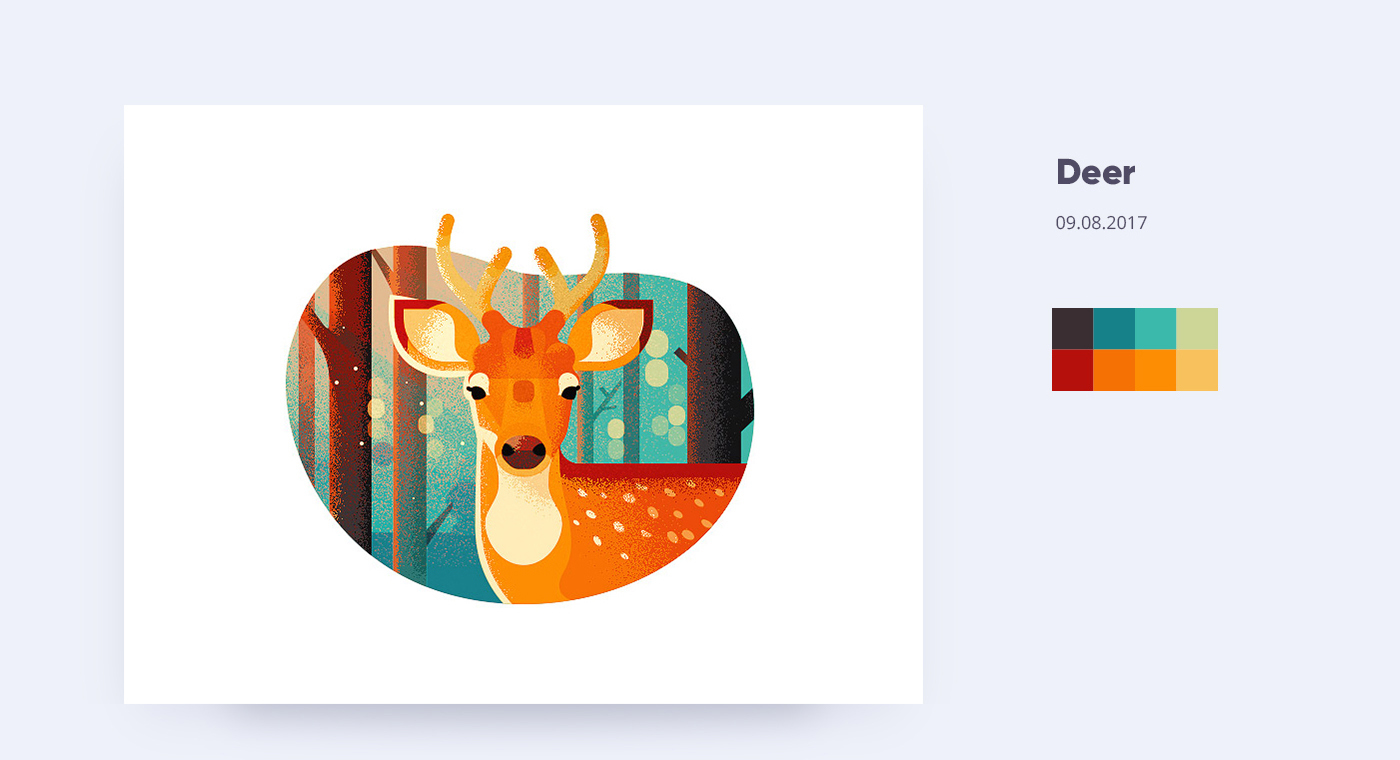 deer illustration by anano miminoshvili