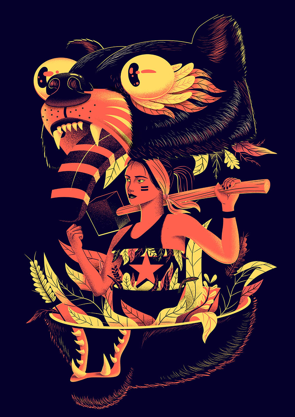 cat digital art by pierre klienhouse