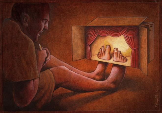 satirical creative drawing
