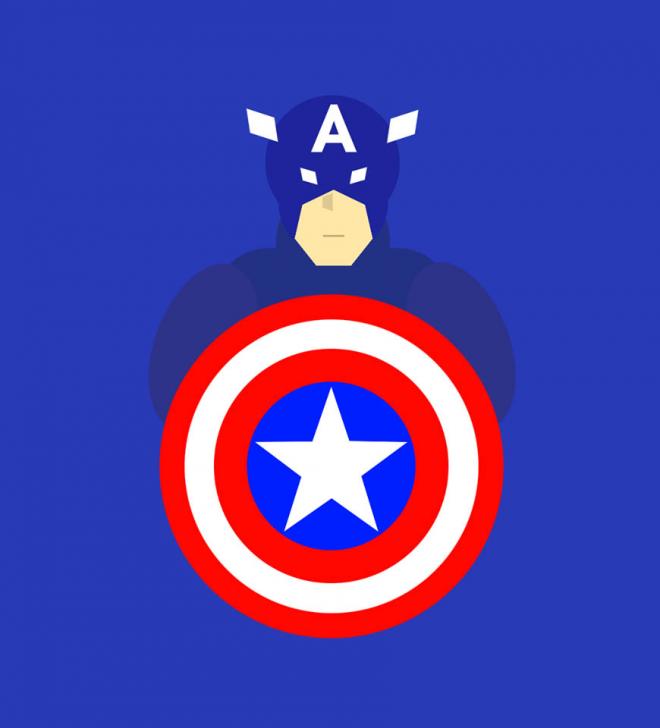 captain america logo design