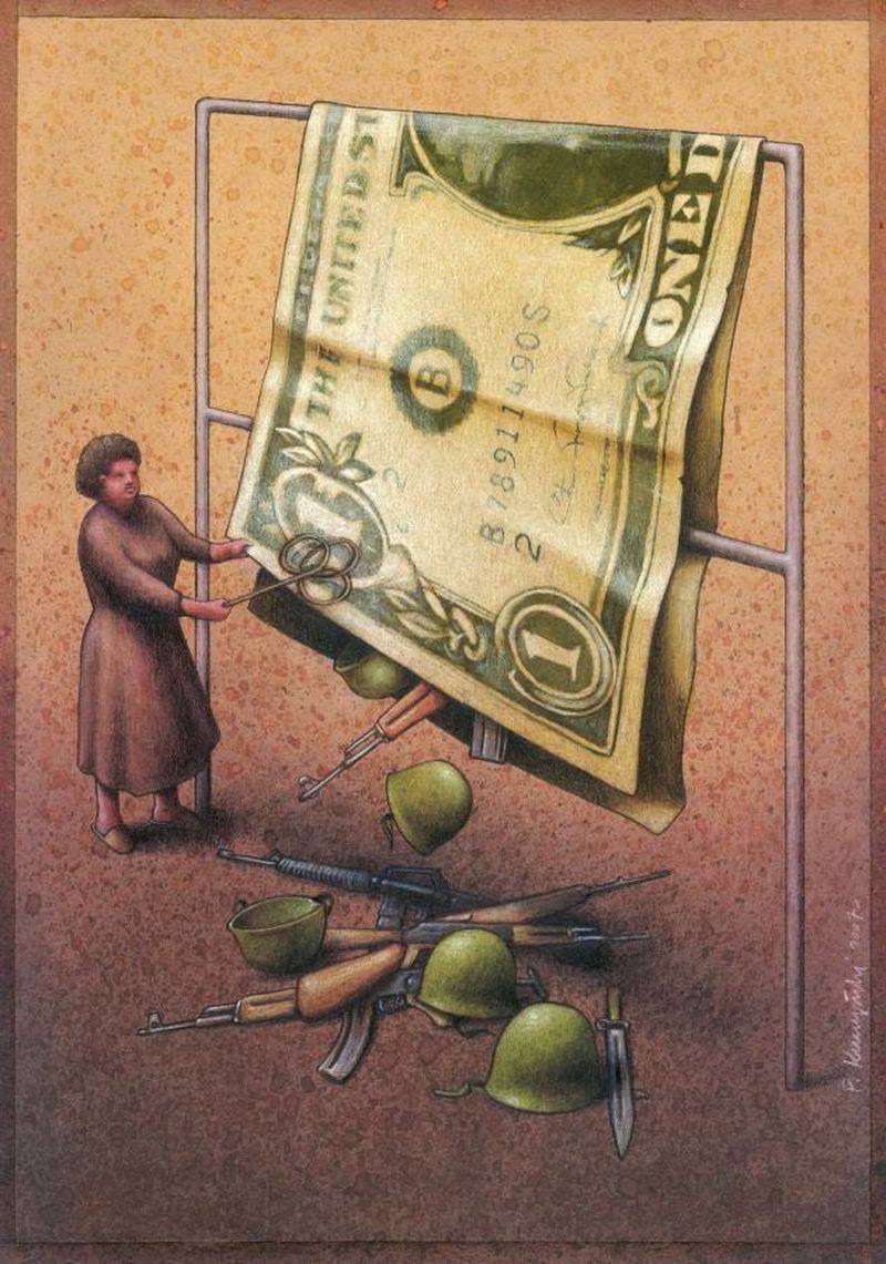 5 satirical creative drawing by pawel kuczynski