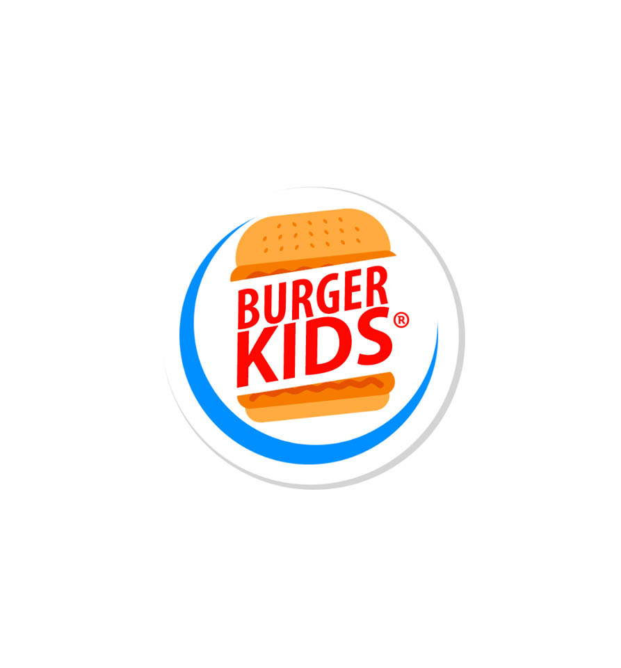 7 burger kids logo design
