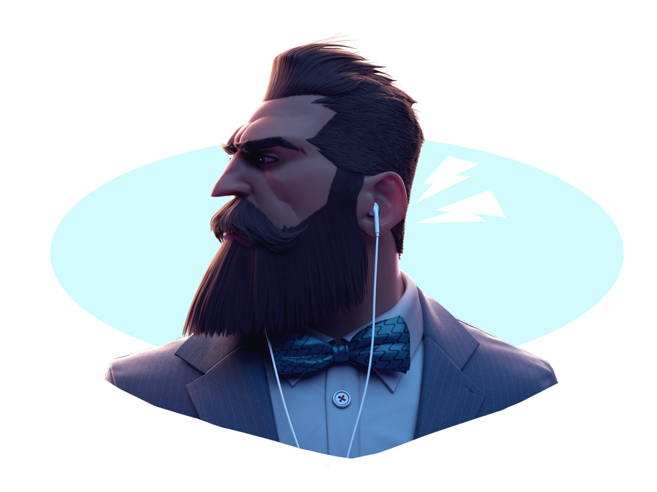 8 hipster 3d model by olivier couston