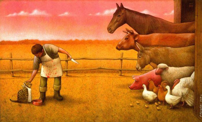 8 satirical creative drawing by pawel kuczynski