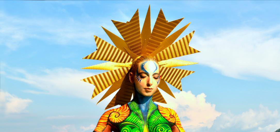 colorful body painting festival wbf