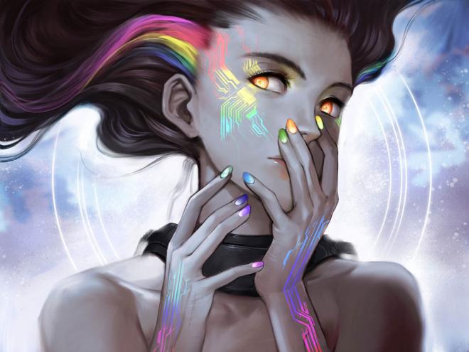 rainbow procreate painting app