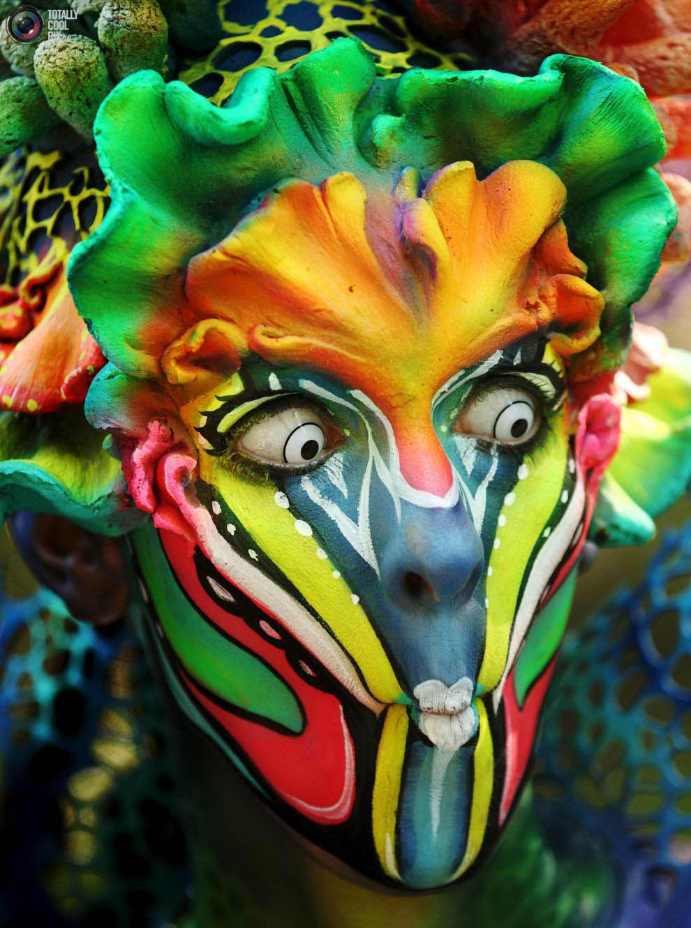 colorful body painting festival wbf