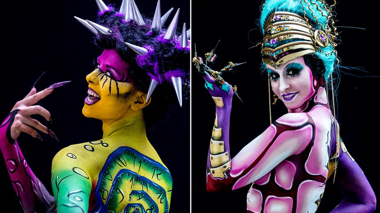 colorful body painting festival wbf