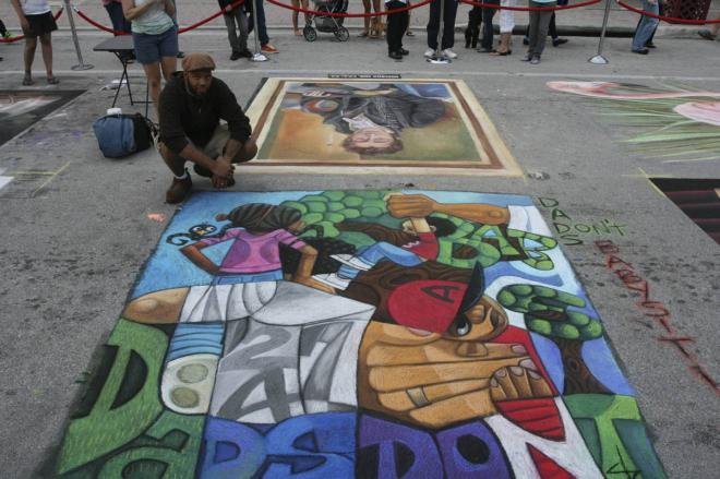 colorful street painting lakeworth