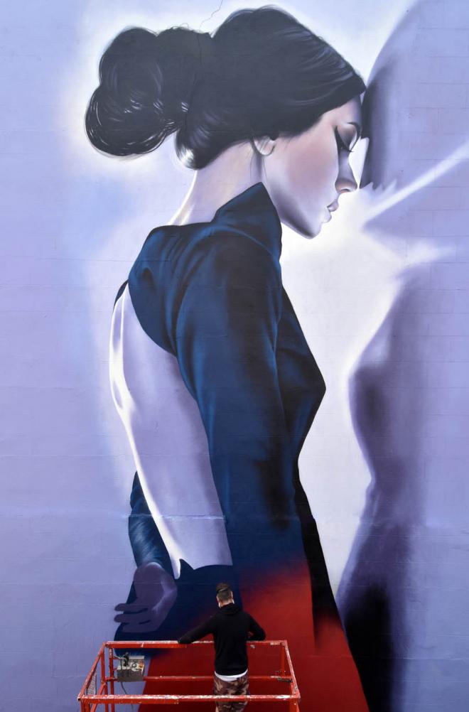 lady 3d street art festival upfest